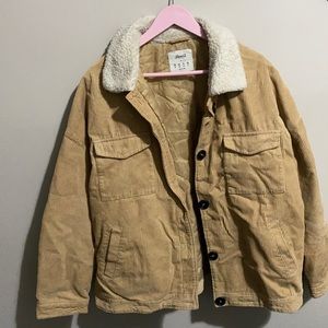 Corduroys Fur Collar Jacket